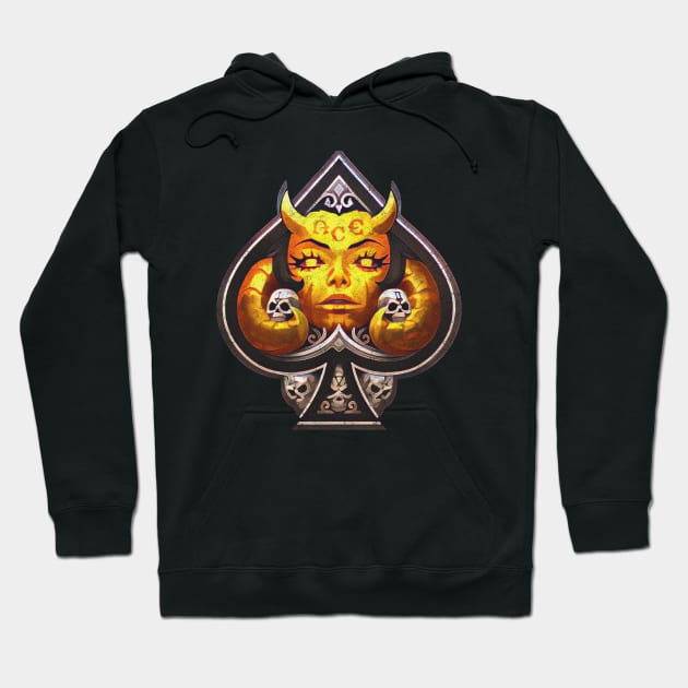 Ace Devil Foil Hoodie by WE BOUGHT ZOO